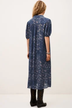 Ba&Sh NORMA robe chemise midi BLEU Discount