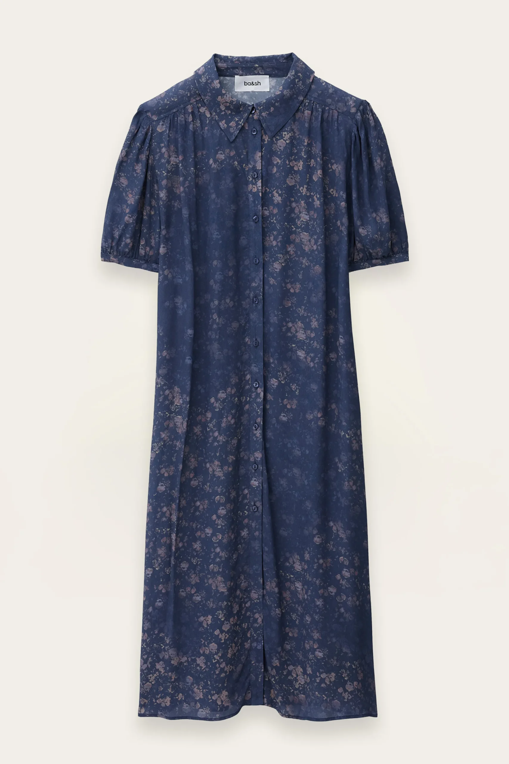 Ba&Sh NORMA robe chemise midi BLEU Discount