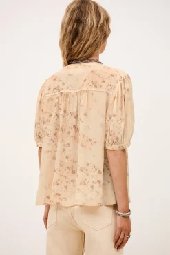 Ba&Sh NOVELLA chemise manches ballons ECRU New