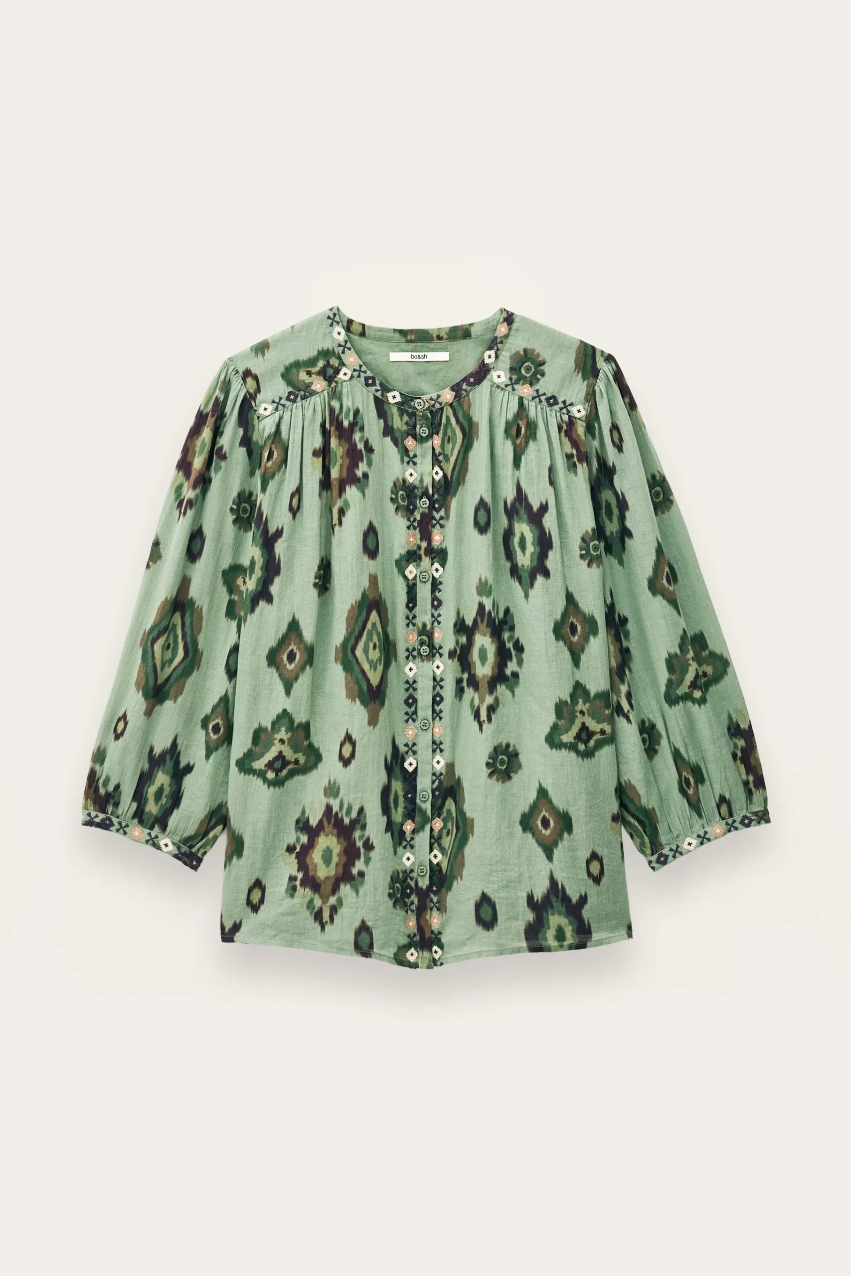 Ba&Sh ODELIE chemise imprimée VERT