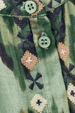 Ba&Sh ODELIE chemise imprimée VERT