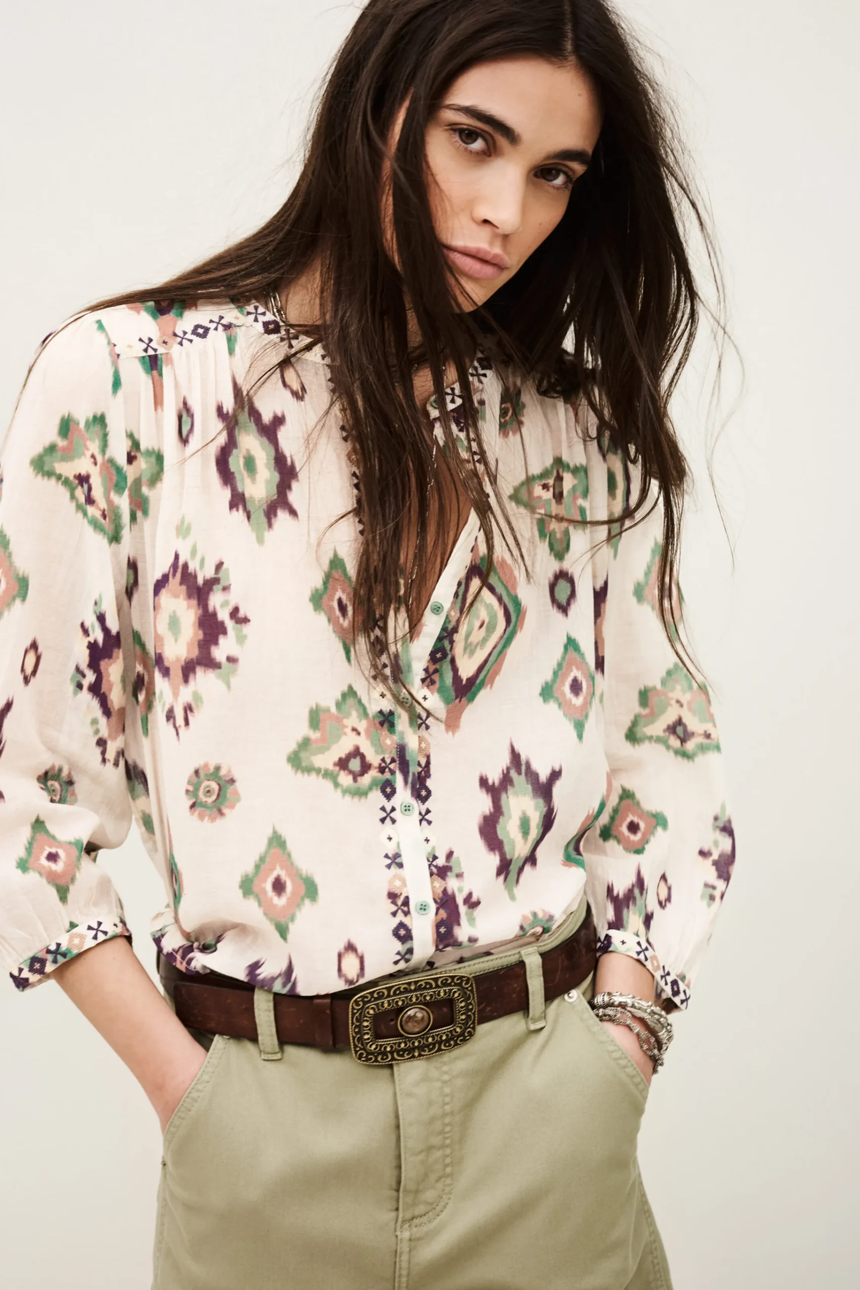 Ba&Sh ODELIE chemise imprimée ECRU Best