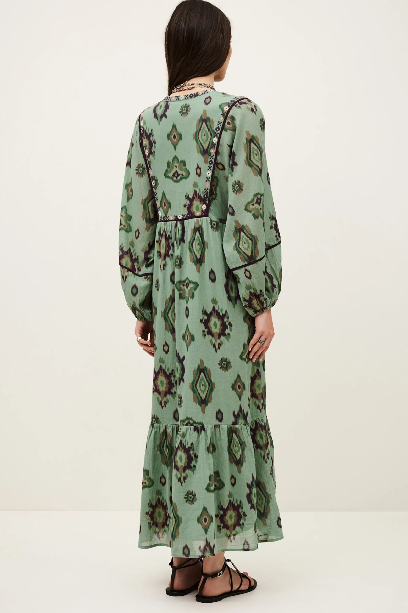 Ba&Sh OELIA robe midi VERT Discount