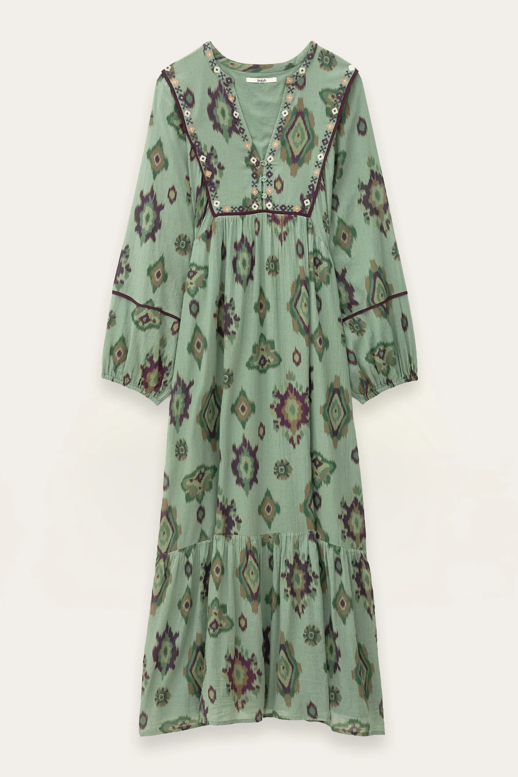 Ba&Sh OELIA robe midi VERT Discount