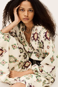 Ba&Sh OELIA robe midi ECRU Clearance