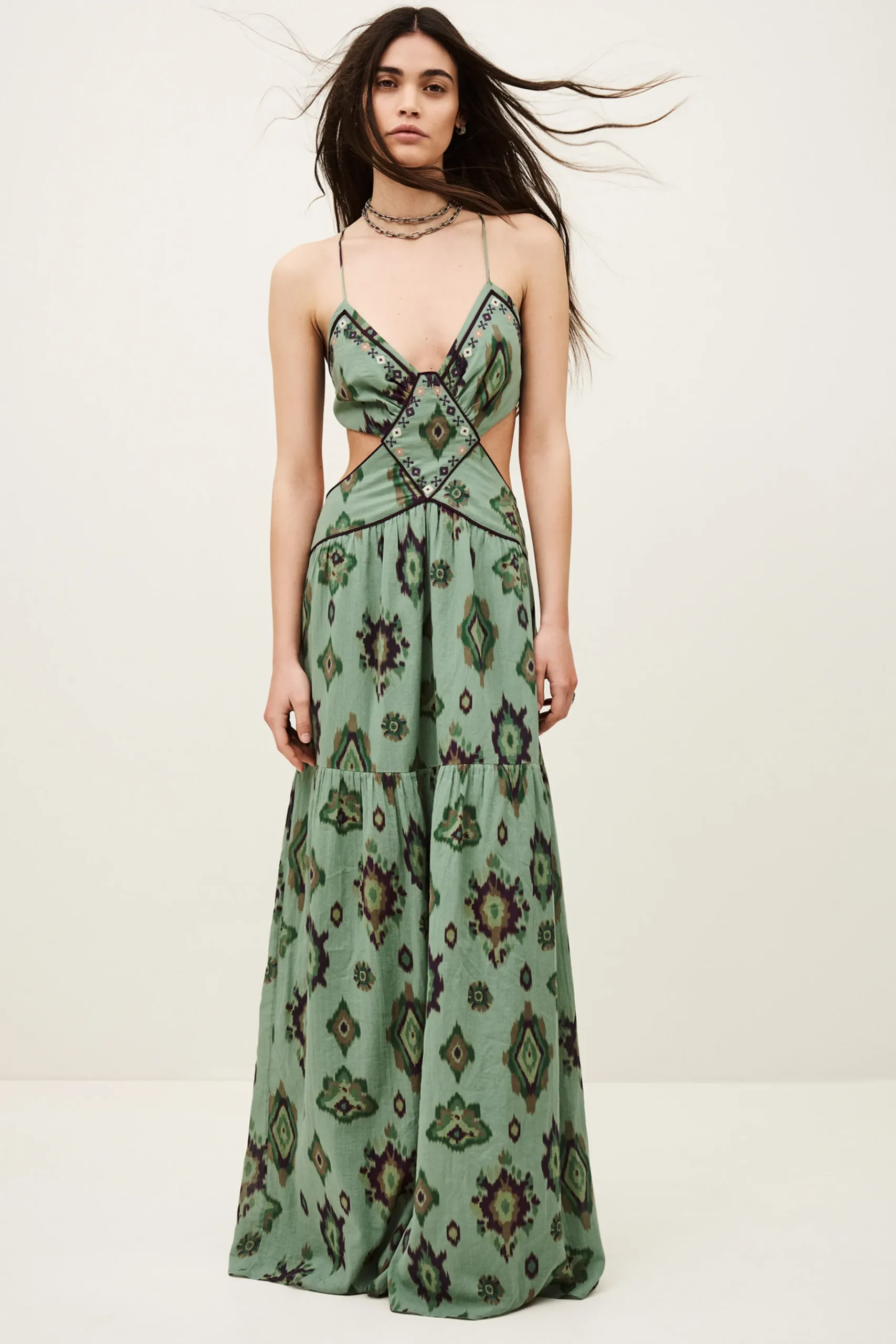 Ba&Sh OMELIA robe longue VERT