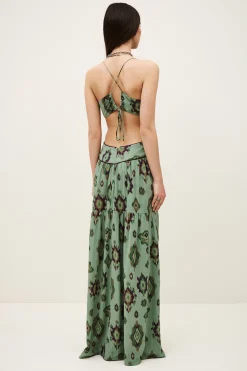 Ba&Sh OMELIA robe longue VERT