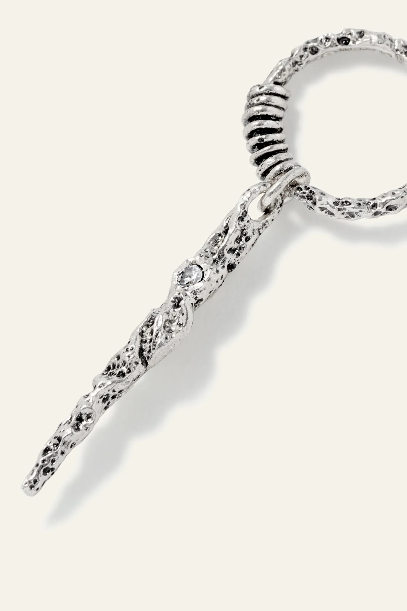 Ba&Sh OUDI boucle oreille zircon GRIS Hot