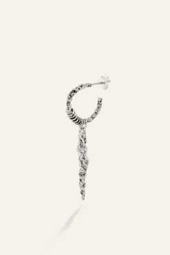 Ba&Sh OUDI boucle oreille zircon GRIS Hot