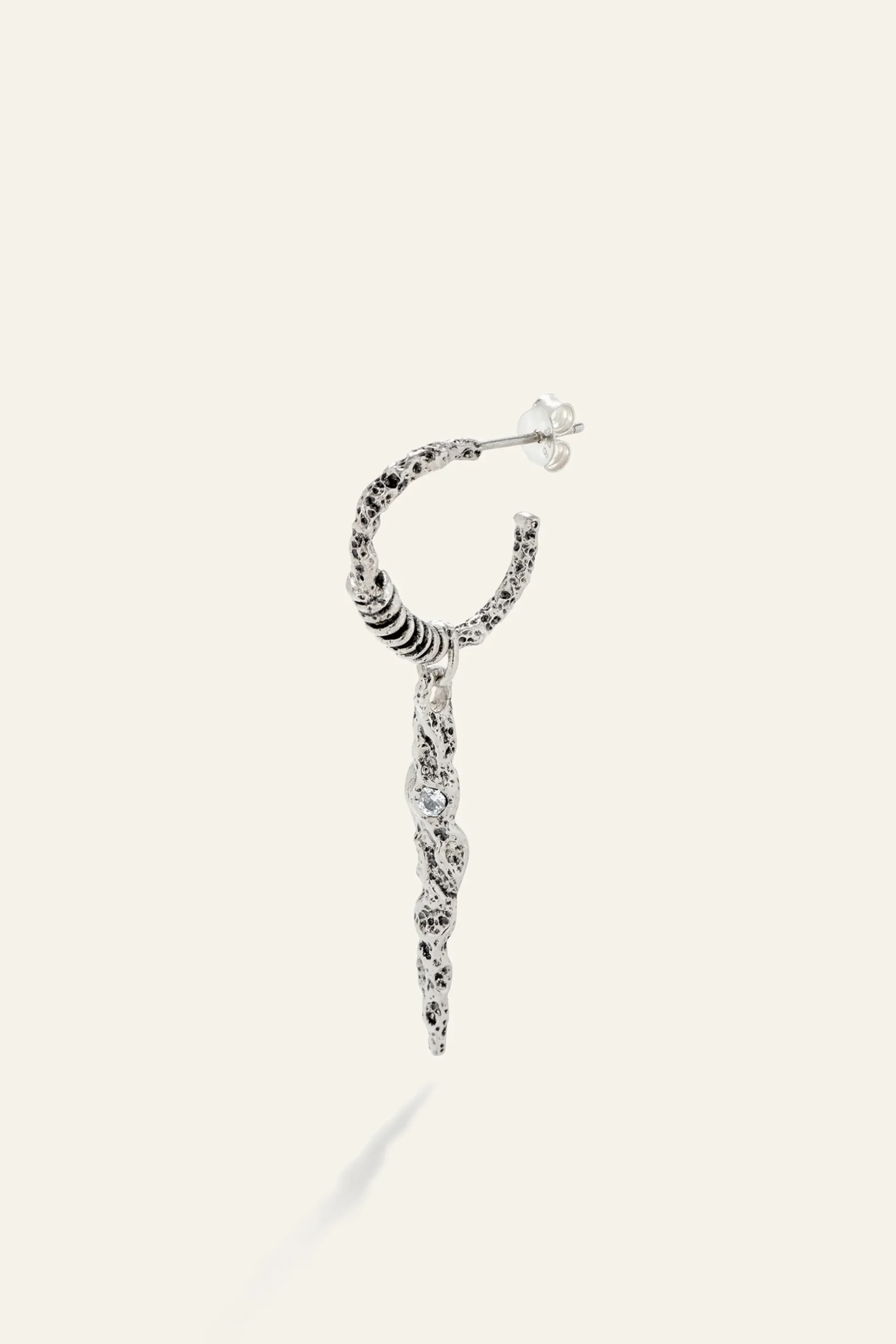 Ba&Sh OUDI boucle oreille zircon GRIS Hot