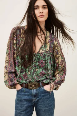 Ba&Sh PAMILA blouse ample VERT Outlet