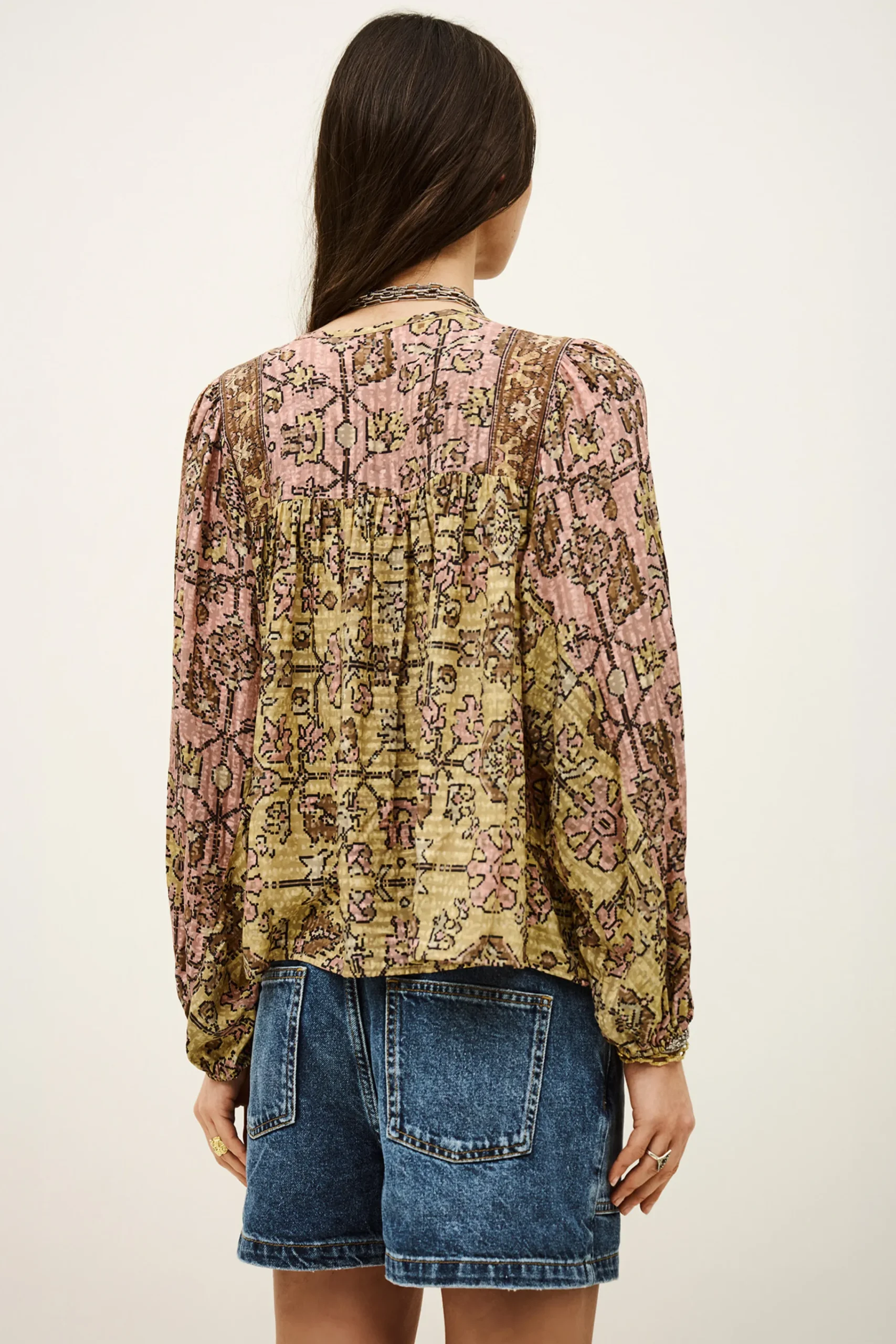 Ba&Sh PAMILA blouse ample JAUNE Outlet