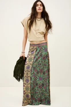 Ba&Sh PARIO jupe midi VERT Clearance