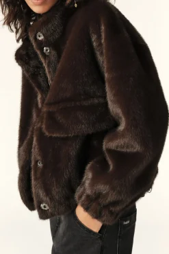Ba&Sh PAROS veste ample courte MARRON Sale