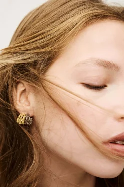 Ba&Sh PERRINE boucles zircon DORE Discount