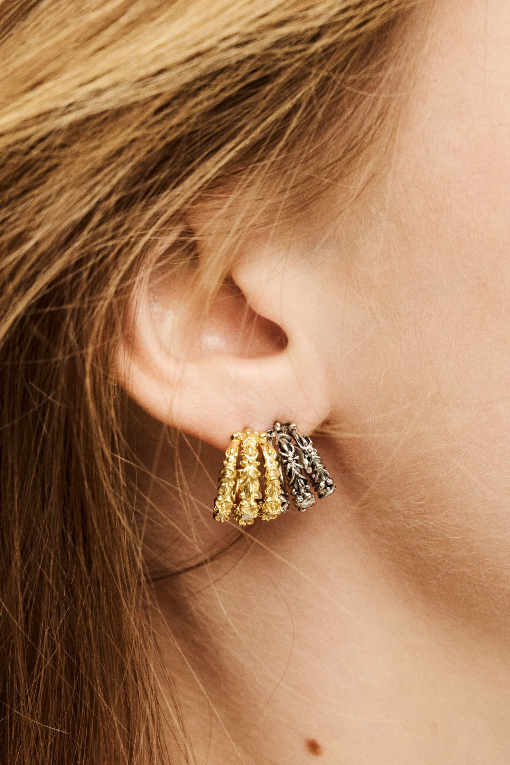 Ba&Sh PERRINE boucles zircon GRIS