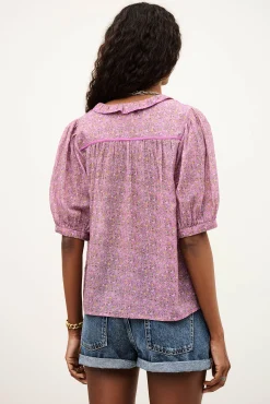 Ba&Sh PHYSALYS chemise imprimée ROSE Discount