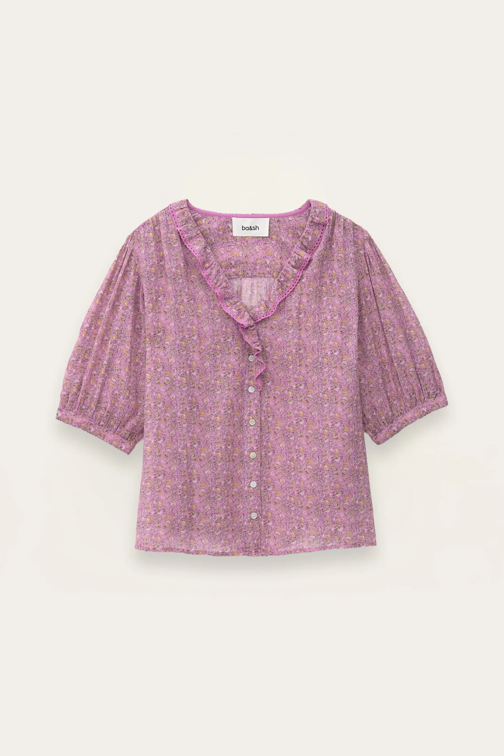 Ba&Sh PHYSALYS chemise imprimée ROSE Discount