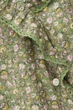 Ba&Sh PHYSALYS chemise imprimée VERT Outlet