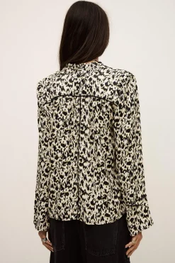 Ba&Sh PIA blouse longue imprimée ECRU Sale