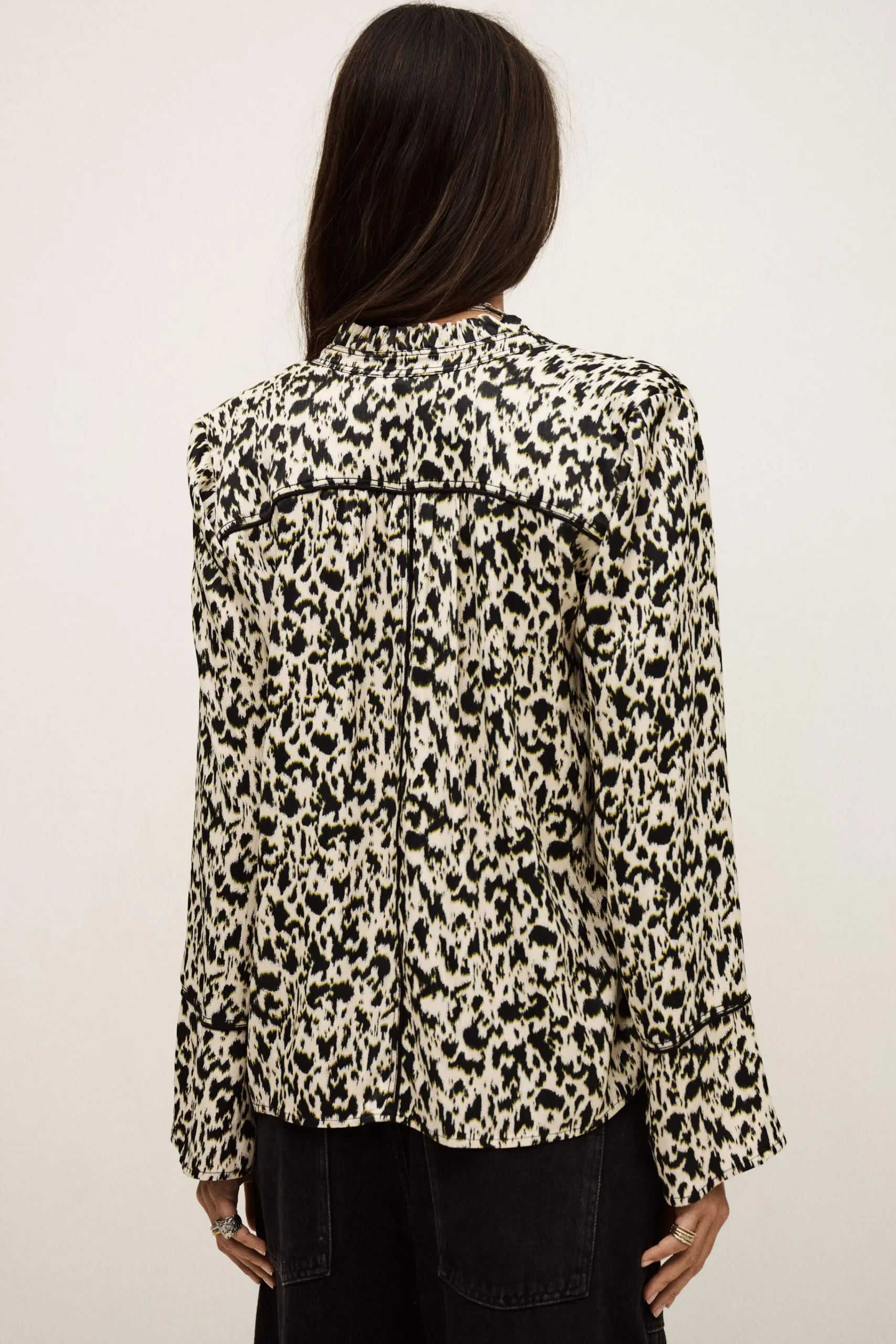 Ba&Sh PIA blouse longue imprimée ECRU Sale