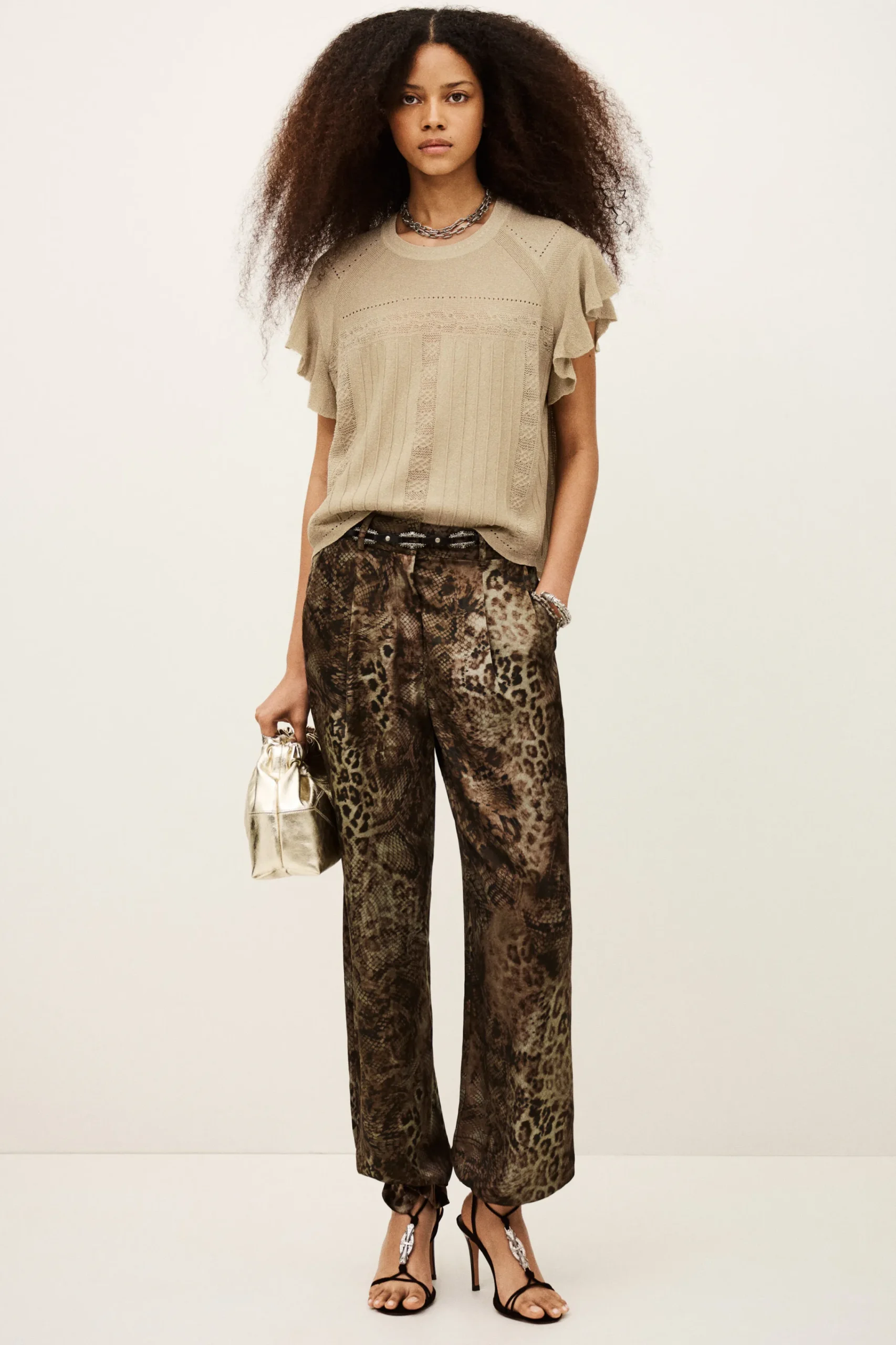 Ba&Sh PIERA top maille DORE Outlet