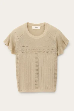 Ba&Sh PIERA top maille DORE Outlet