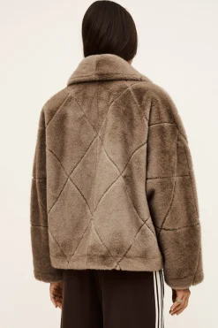 Ba&Sh PINIE manteau fausse fourrure GRIS Sale