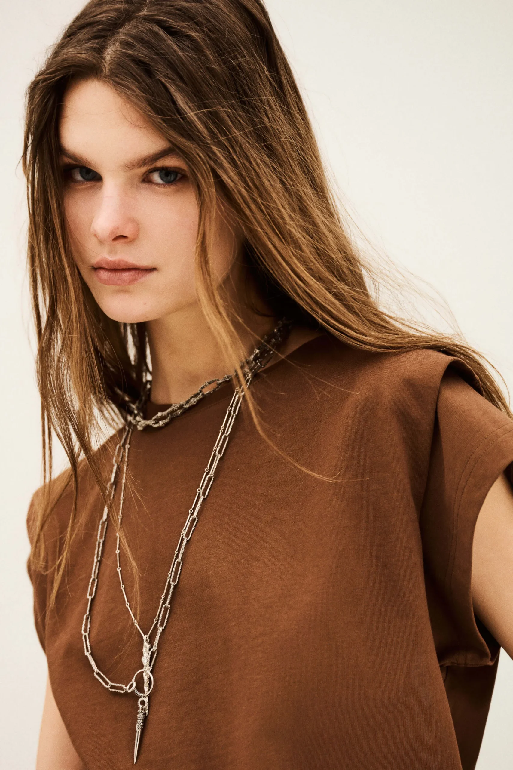 Ba&Sh PIO t-shirt manches courtes MARRON Clearance