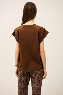 Ba&Sh PIO t-shirt manches courtes MARRON Clearance