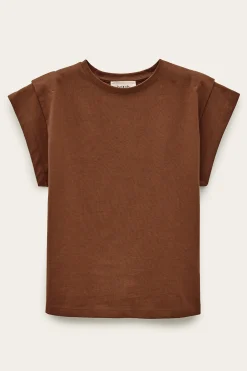 Ba&Sh PIO t-shirt manches courtes MARRON Clearance