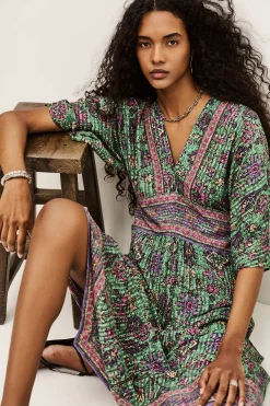 Ba&Sh PIPA robe midi VERT Online