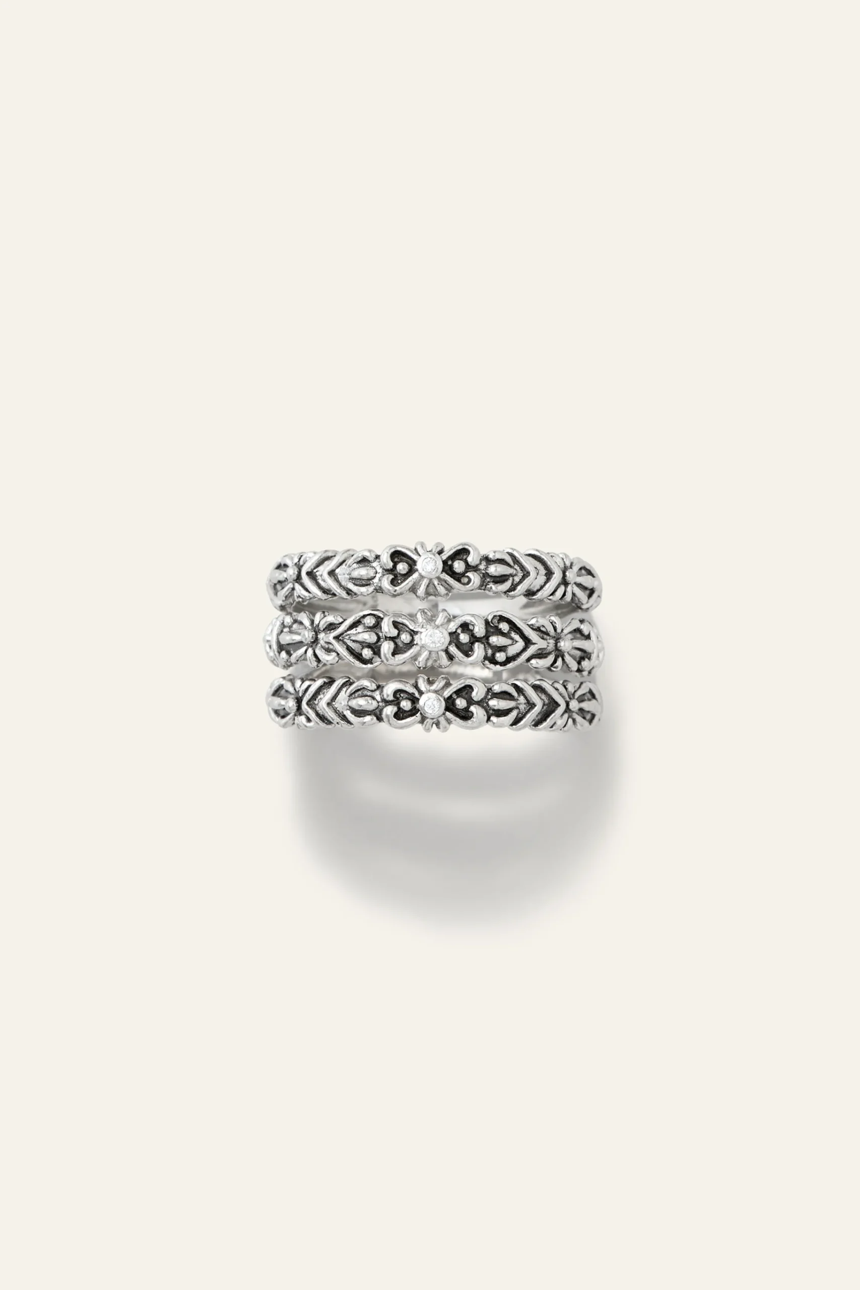 Ba&Sh PRINCE bague anneau zircon GRIS
