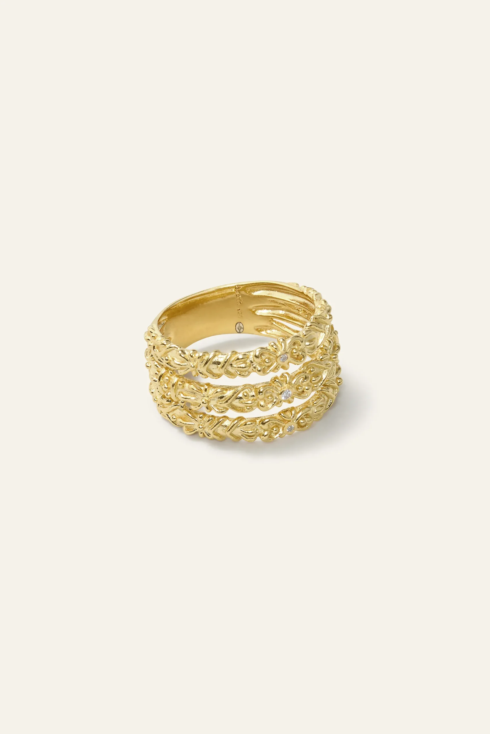 Ba&Sh PRINCE bague anneau zircon DORE Outlet