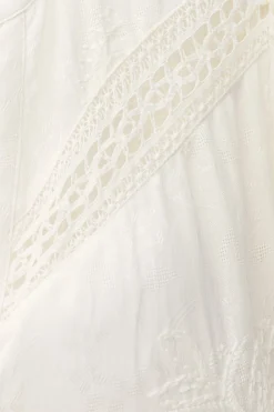 Ba&Sh PRISCO robe midi jacquard ECRU Sale