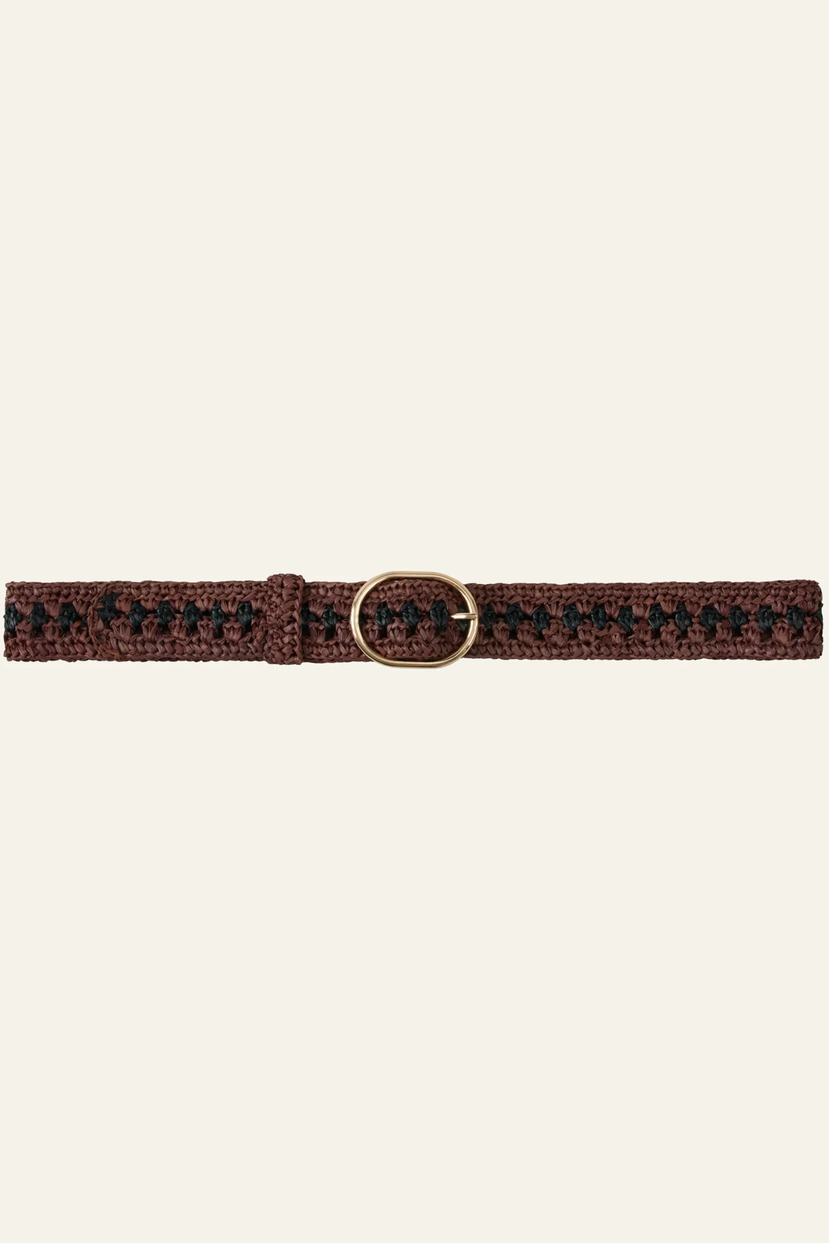 Ba&Sh RAPHIA ceinture raphia tresse MARRON New