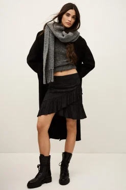 Ba&Sh RINO jupe courte imprimée NOIR Discount