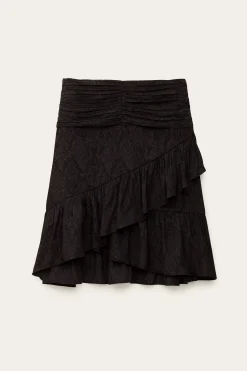 Ba&Sh RINO jupe courte imprimée NOIR Discount