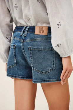 Ba&Sh RIO short denim taille haute BLEU Online