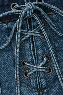 Ba&Sh RIO short denim taille haute BLEU Online