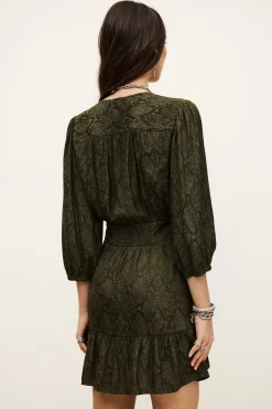 Ba&Sh ROMEA robe courte imprimée VERT New