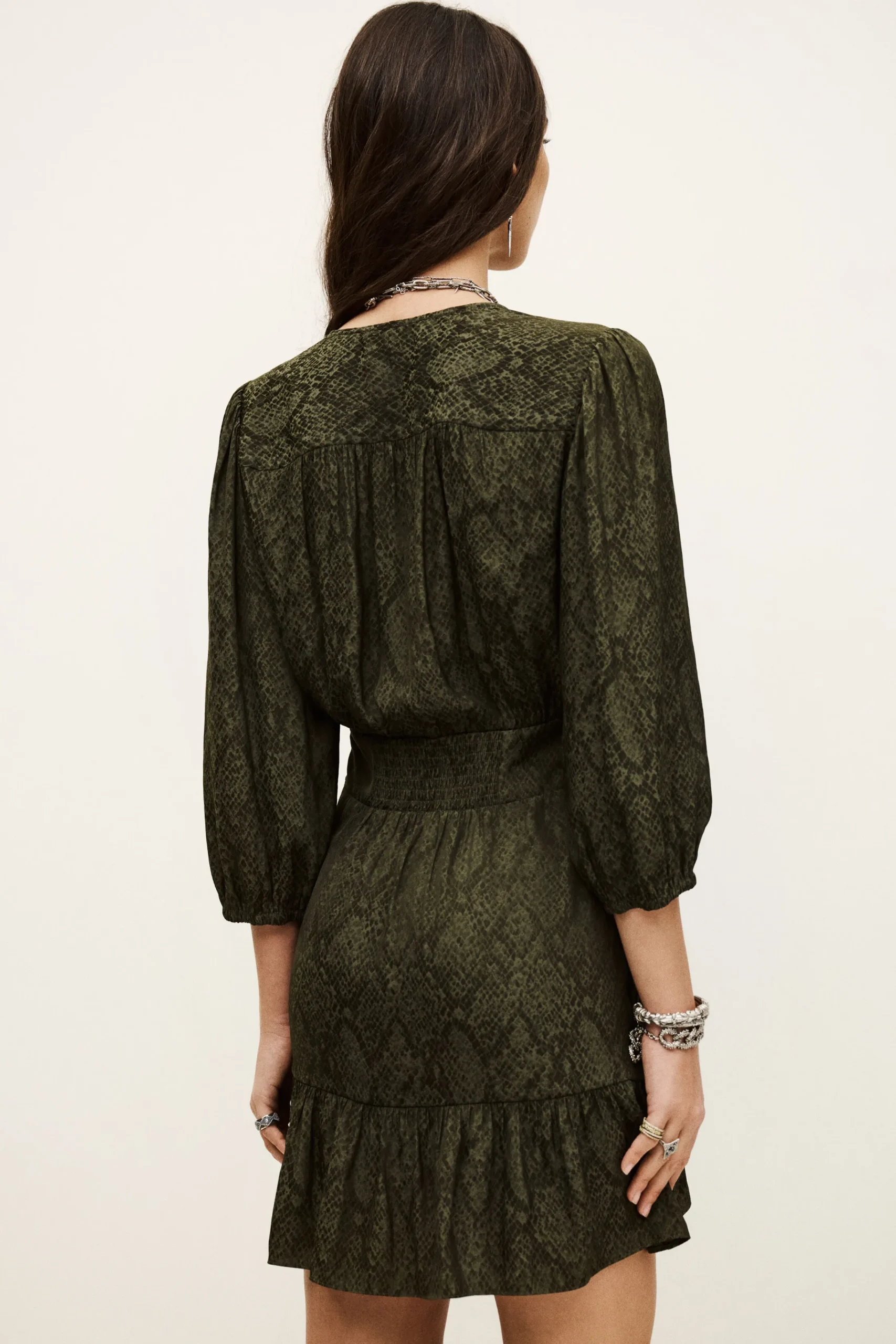 Ba&Sh ROMEA robe courte imprimée VERT New