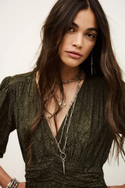 Ba&Sh ROMEA robe courte imprimée VERT New