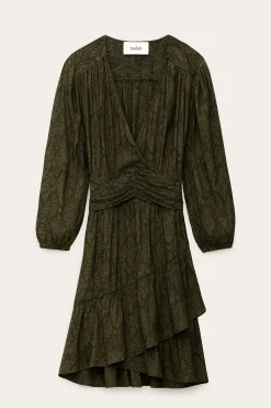 Ba&Sh ROMEA robe courte imprimée VERT New