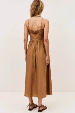 Ba&Sh ROMI robe midi MARRON Hot