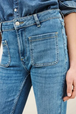 Ba&Sh ROSS jeans taille middle BLEU Discount