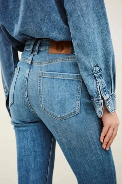 Ba&Sh ROSS jeans taille middle BLEU Discount
