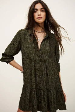 Ba&Sh ROSYNA robe chemise courte VERT Sale