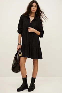 Ba&Sh ROSYNA robe chemise courte NOIR Hot