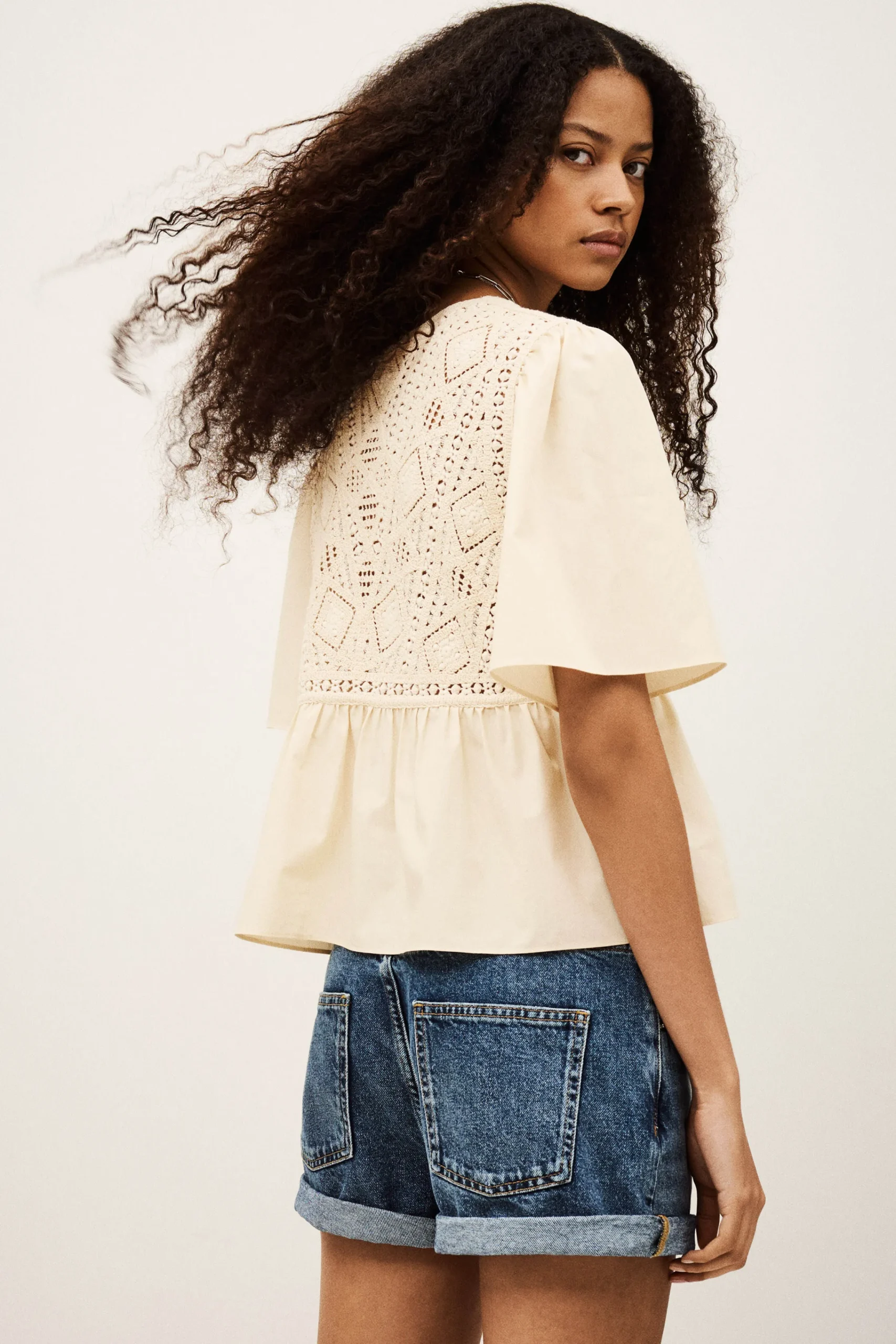 Ba&Sh SALVI blouse manches courtes ECRU Online